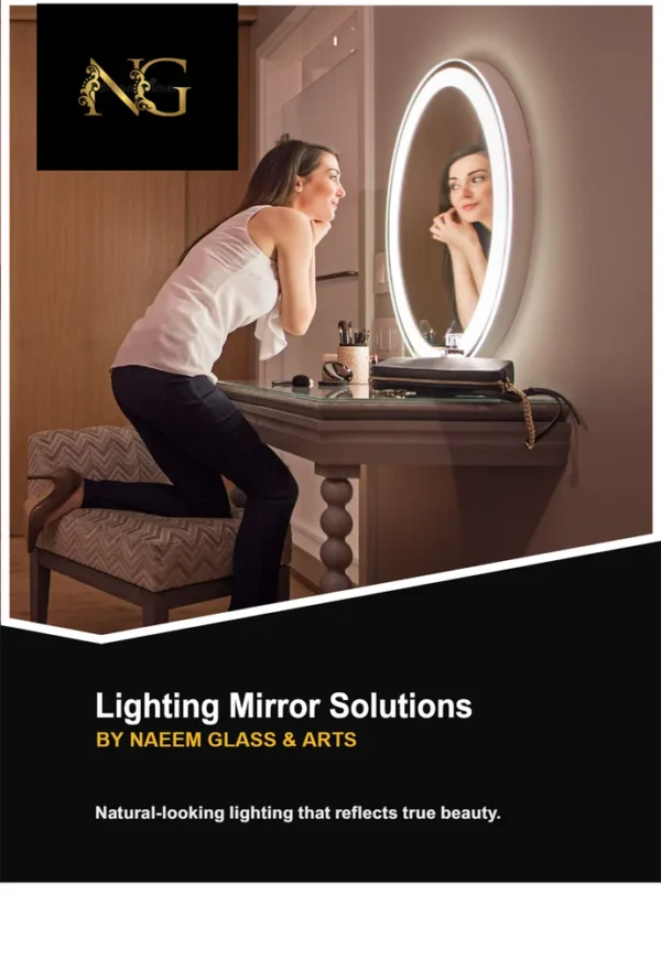 Glass White Backlit LED Mirror, Touch Sensor, Home - Image 3