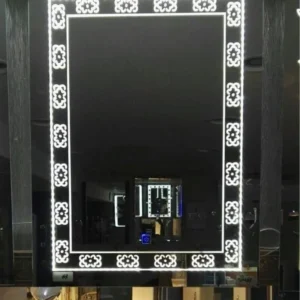 Rectangular White 5mm LED Glass Mirror, Anti fogging