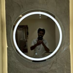 Silver Crystal Bluetooth LED Mirror, For Bathroom